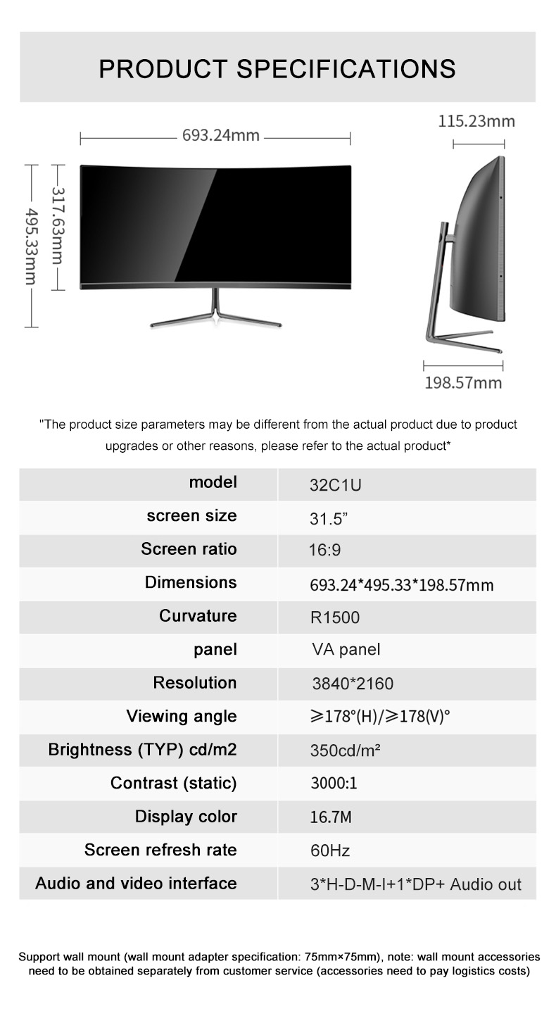 32inch curved gaming monitor - Monitor